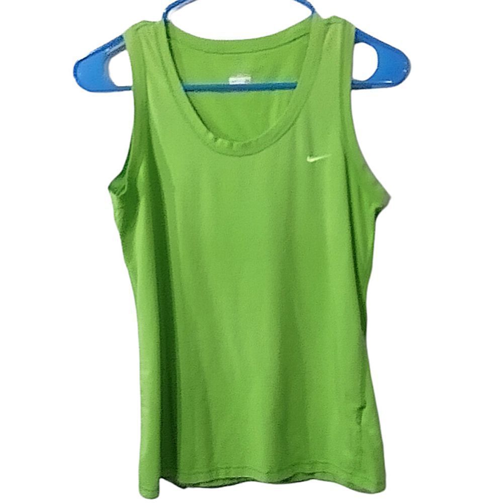 Nike fit dry athletic tank top in bright green size M